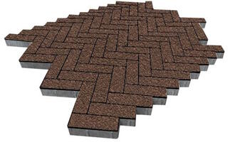  Тротуарная плитка Artstein Паркет 60 мм Коричневый: внешний вид